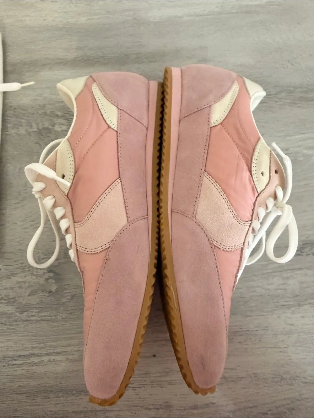 Moncler Authentic Pink Suede & Nylon low-top Retro Sneakers Size 8 (EU 38)